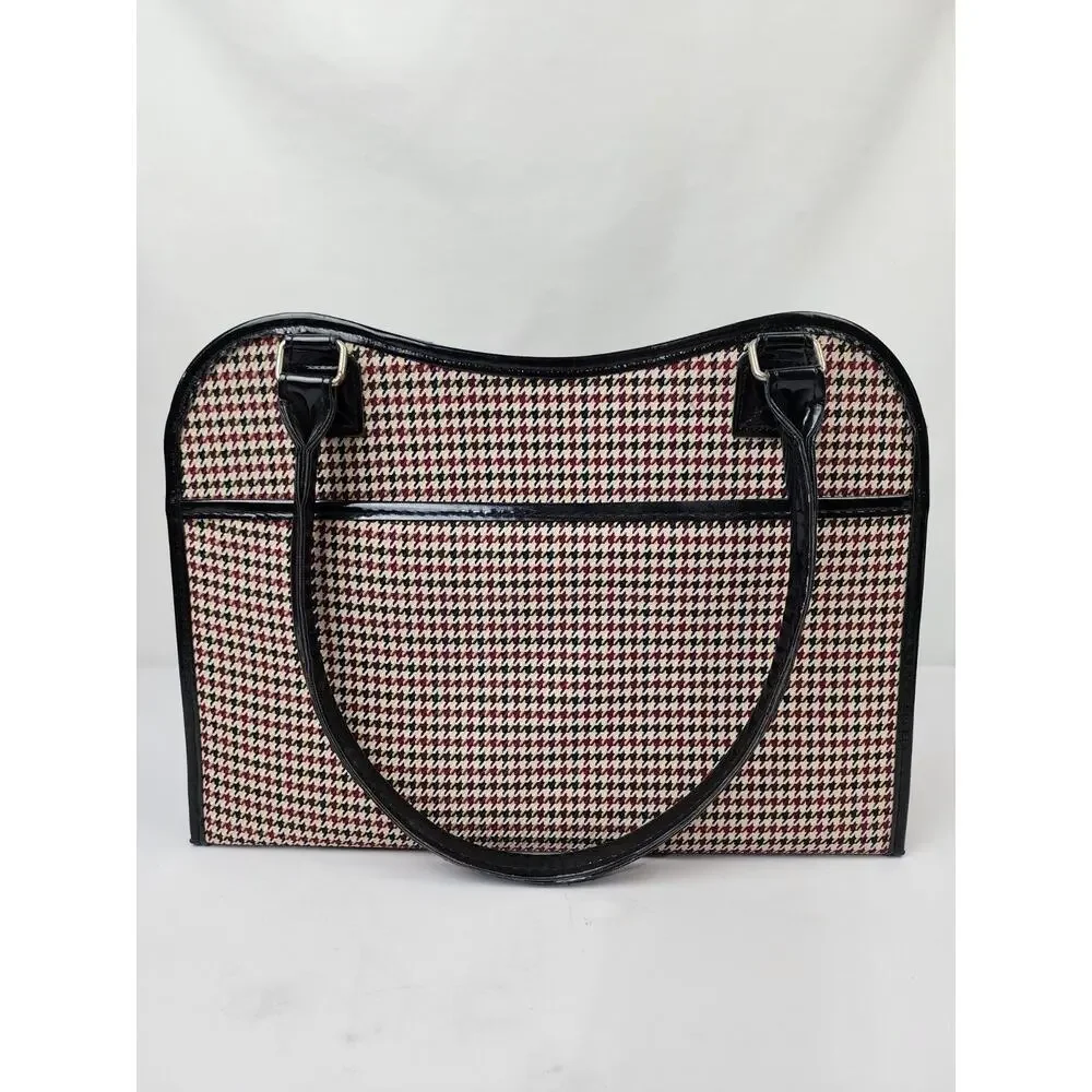 Pet Carrier Soft Sided Small Dog Cat Classic Houndstooth Fashionable Accessory